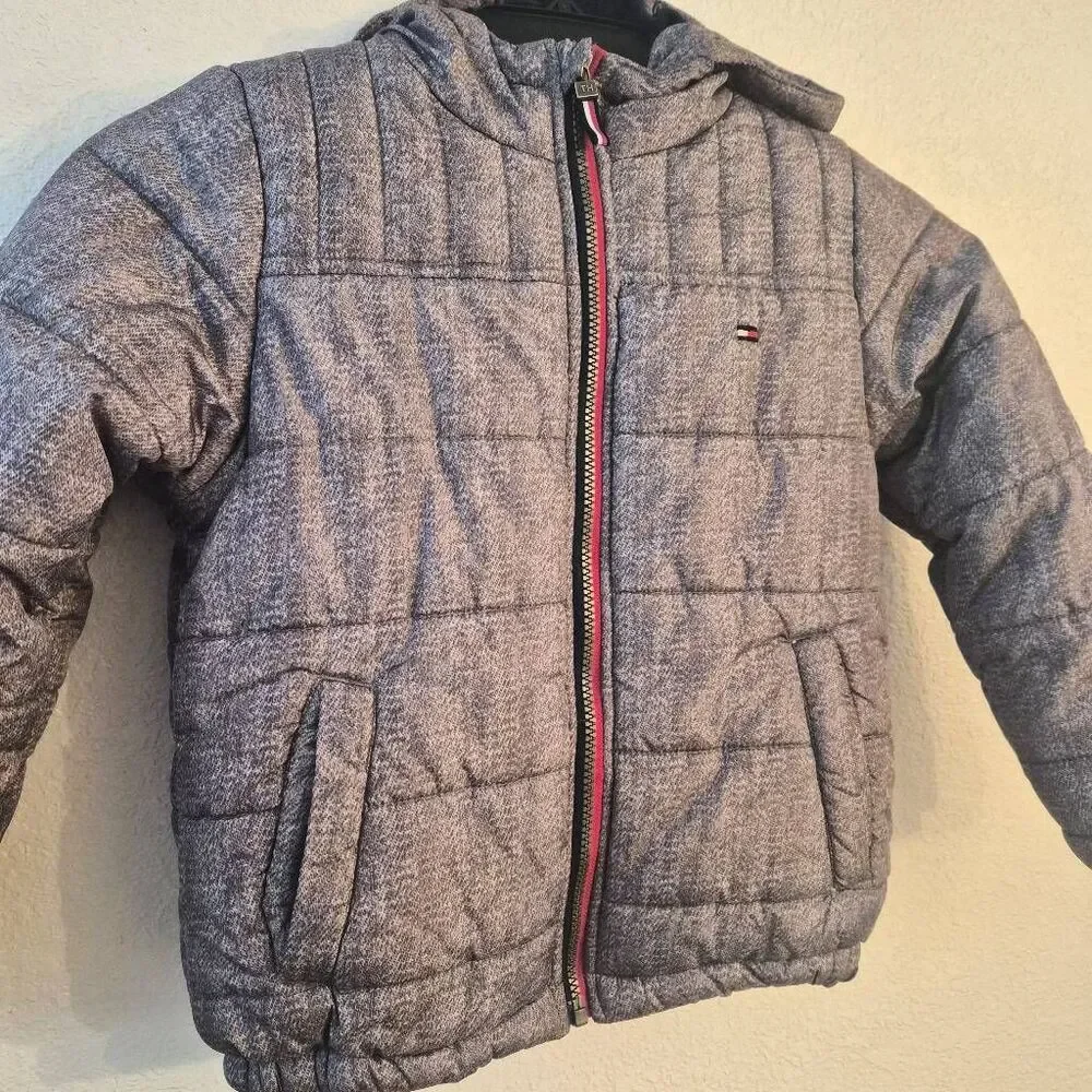 Boy's Tommy Hilfiger Fleece-lined Puffer Jacket: Unisex Kids Waterproof Winter
